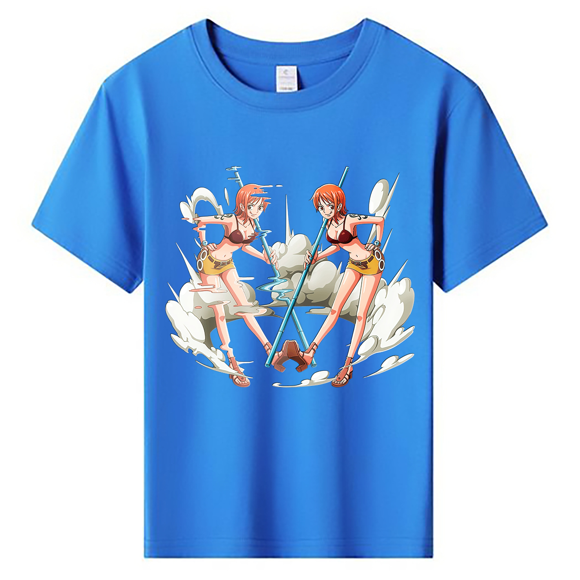 （画像用） ワンピース ナミ ONE PIECE Nami 綿100％キッズTシャツ（フロントプリント）